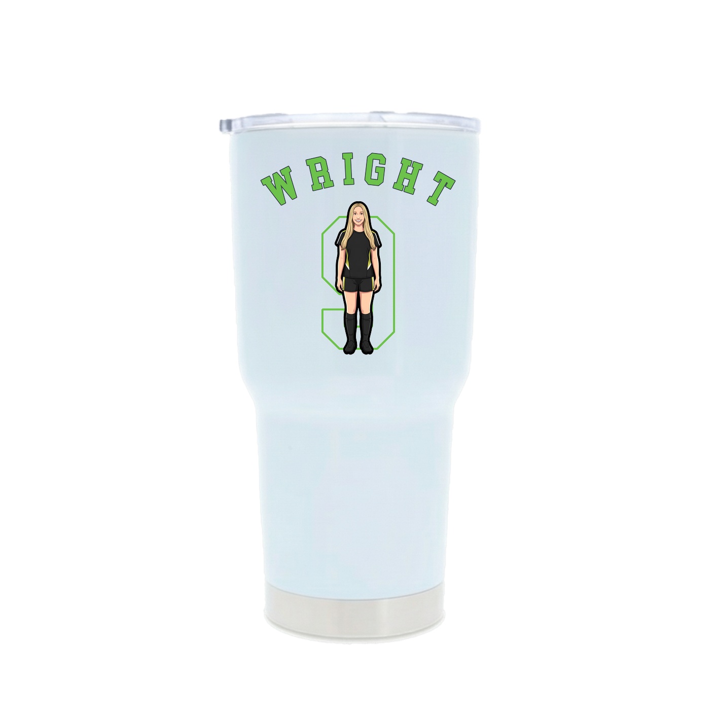 30oz Stainless Steel Tumbler — Shirsey Arch in White