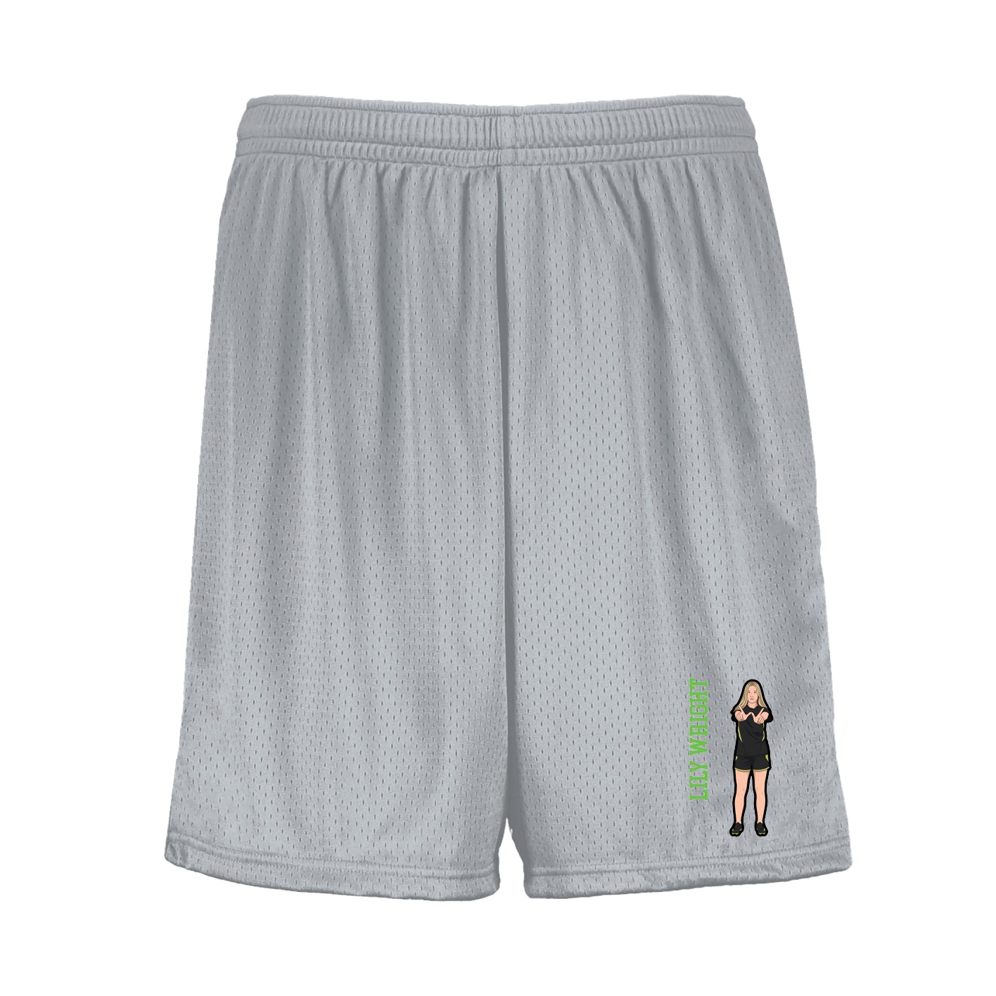 Shorts — Name Vertical in Silver