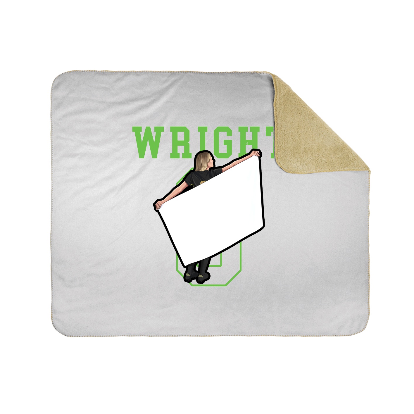 Throw Blanket — Shirsey in White