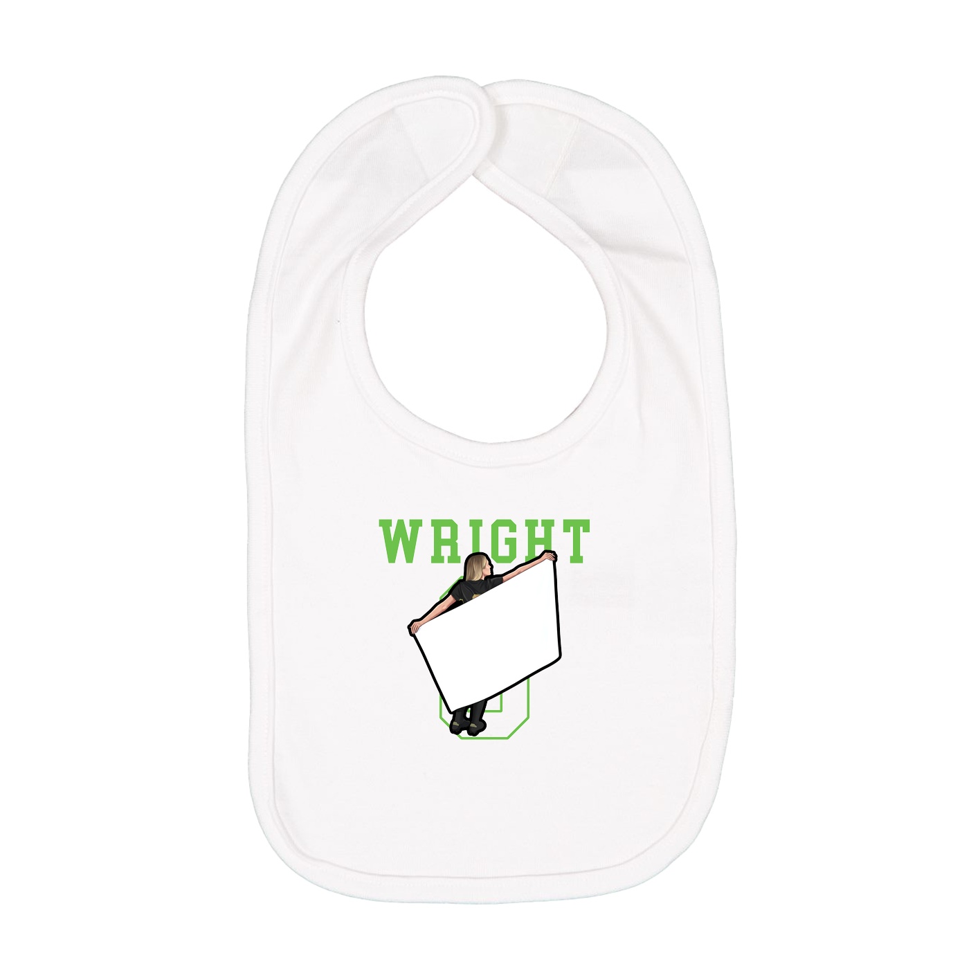 Infant Bib — Shirsey in White