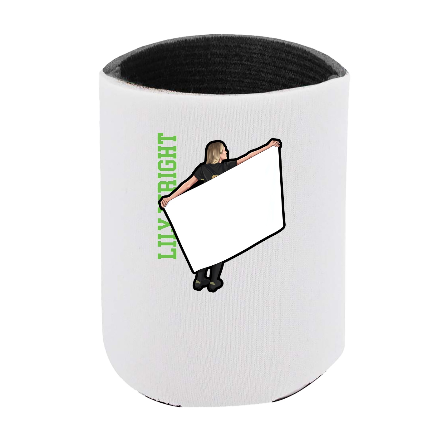 Can Holder — Name Vertical in White