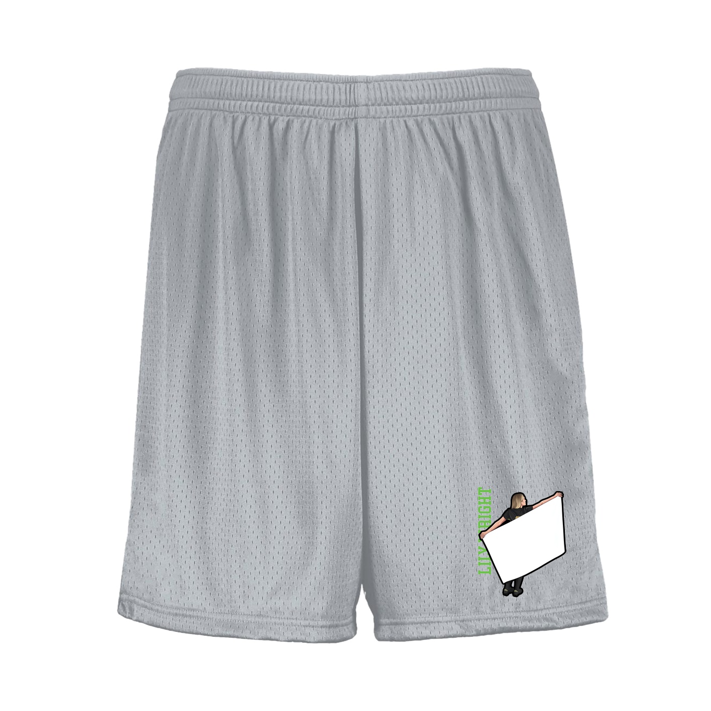 Shorts — Name Vertical in Silver