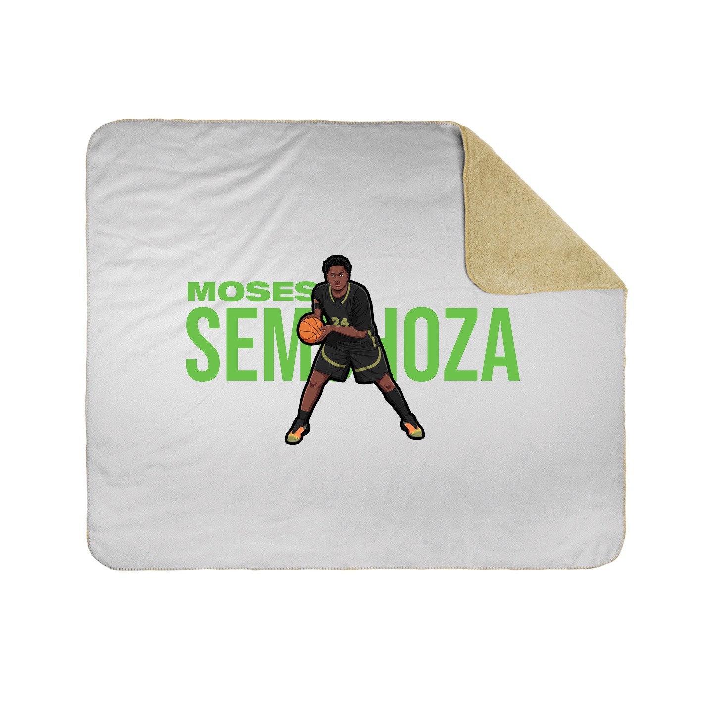 Throw Blanket — Player Name in White