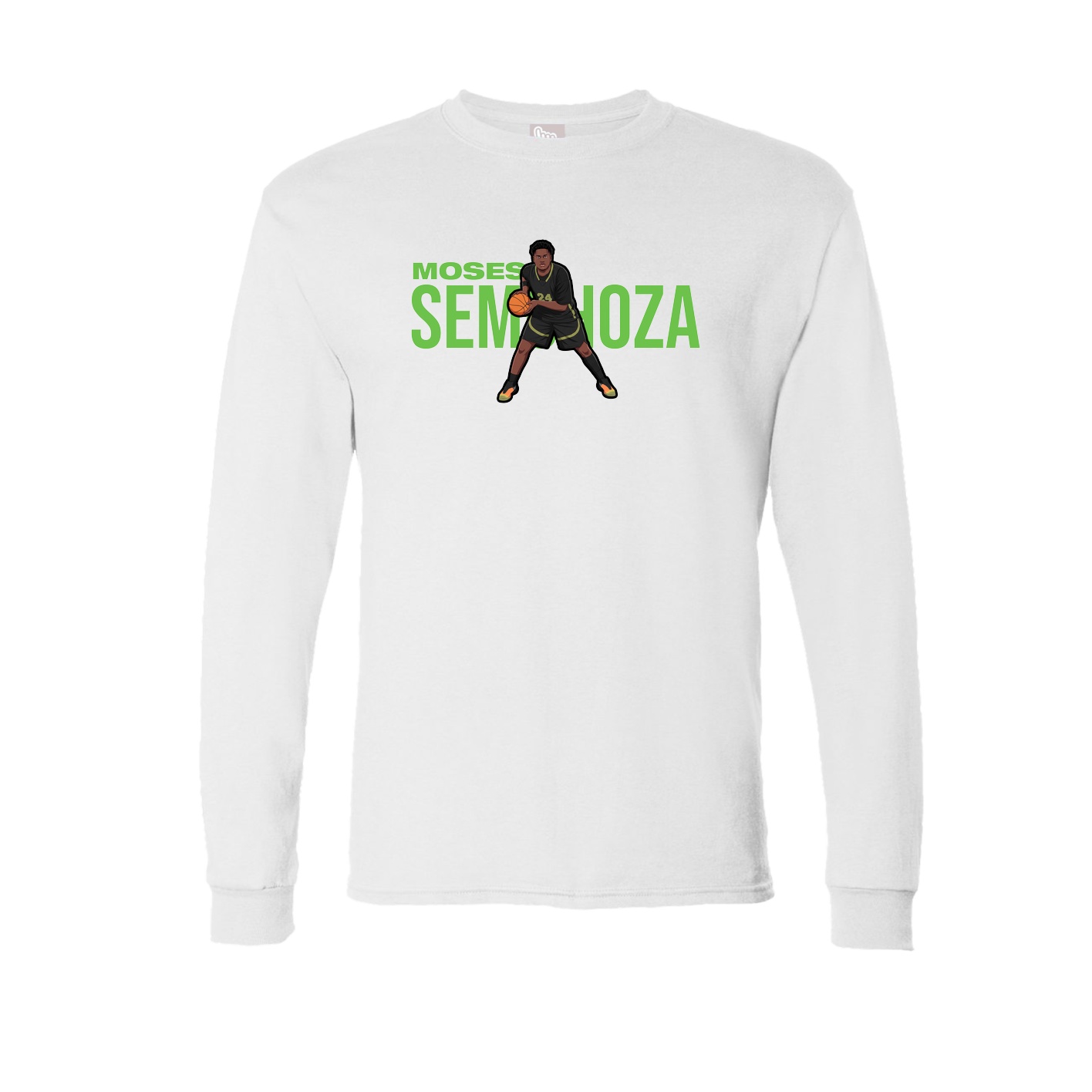 Long Sleeve Tee — Player Name in White