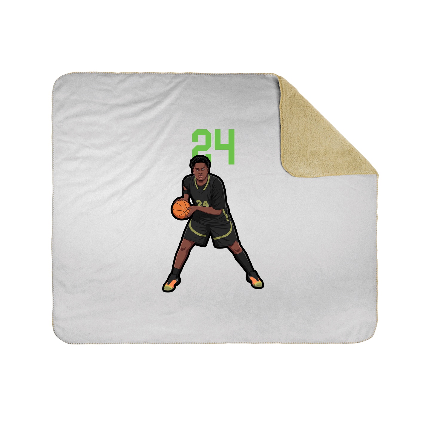 Throw Blanket — Number Top in White