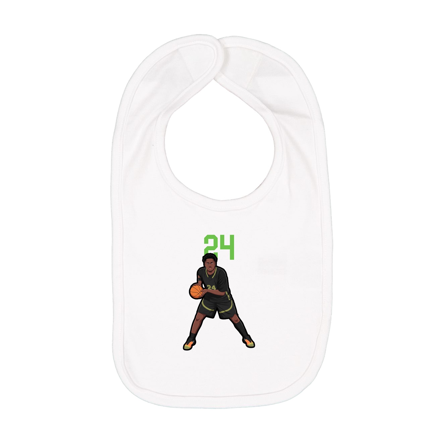 Infant Bib — Number Top in White