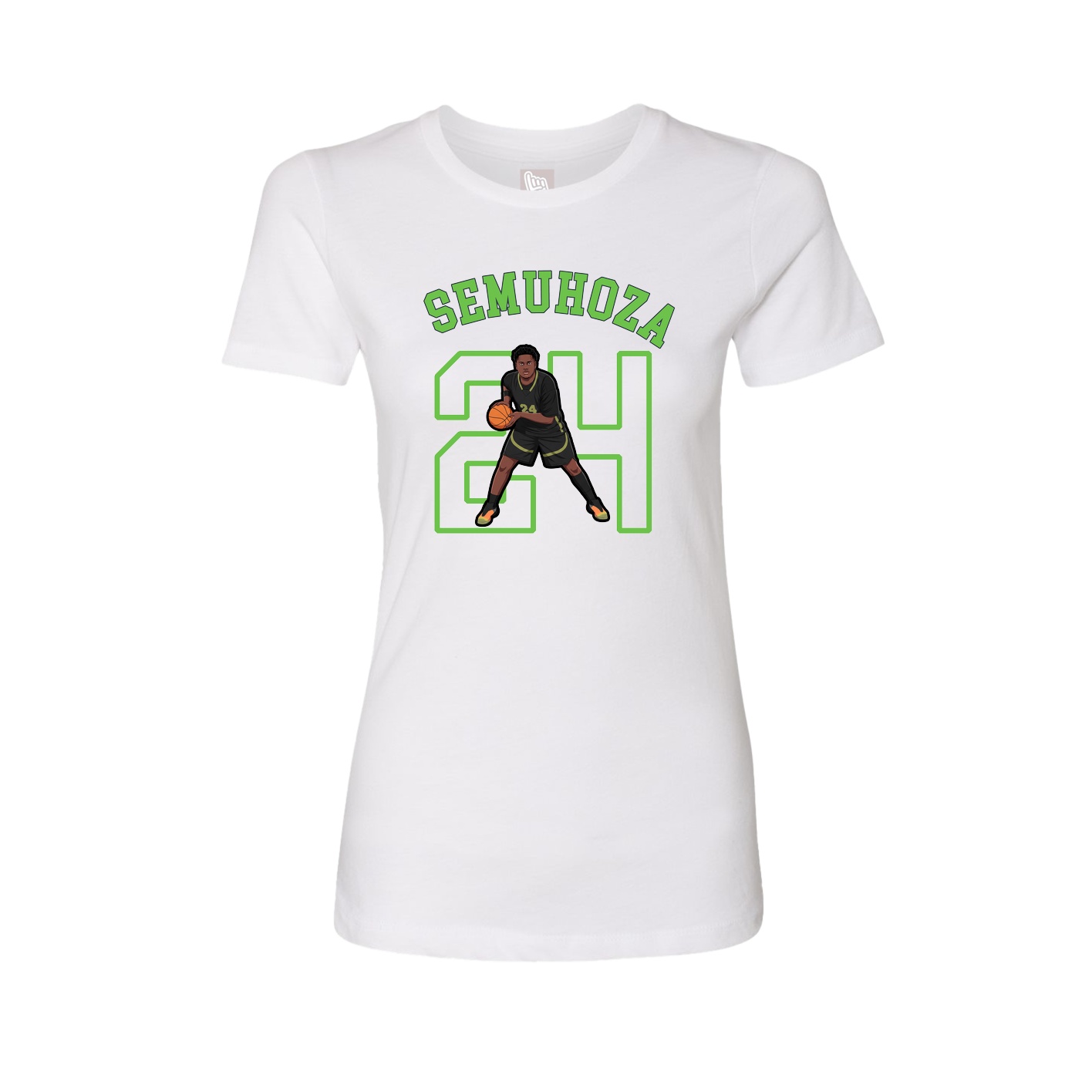 Fitted Women's Tee — Shirsey Arch in White