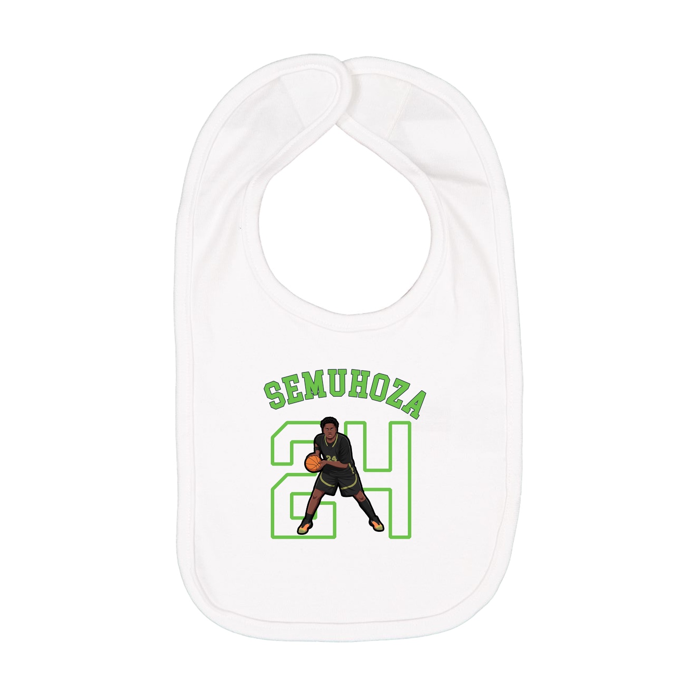 Infant Bib — Shirsey Arch in White