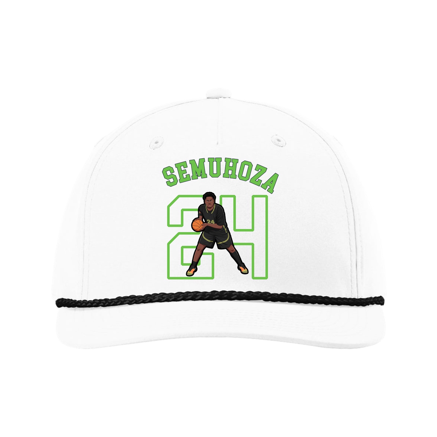 Five-Panel Classic Rope Cap — Shirsey Arch in White