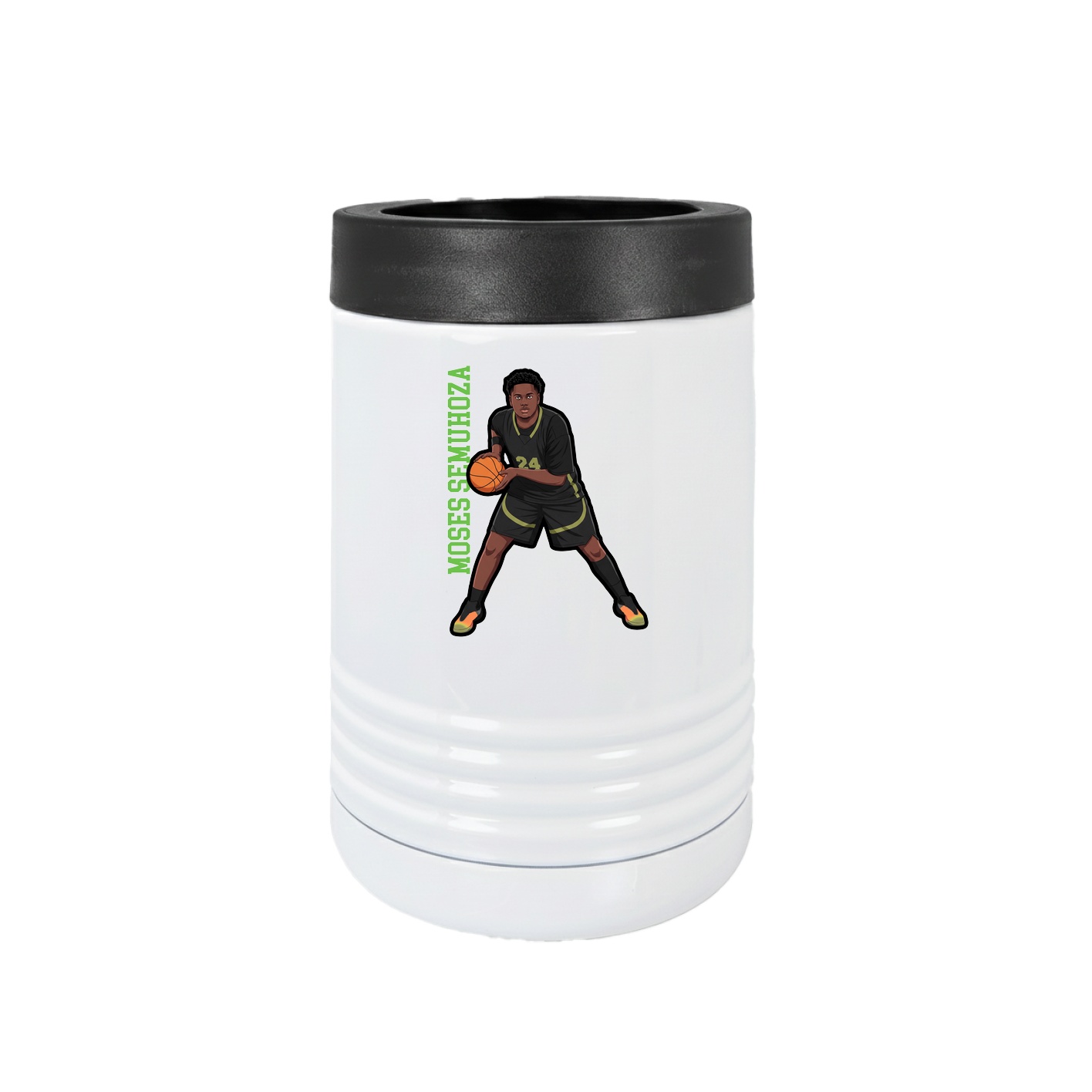 Beverage Holder — Name Vertical in White
