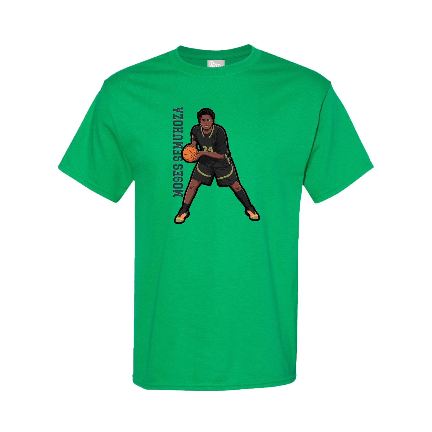Youth Tee — Name Vertical in Green
