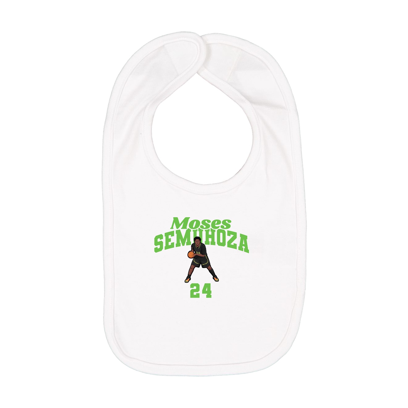 Infant Bib — Signature Arch in White