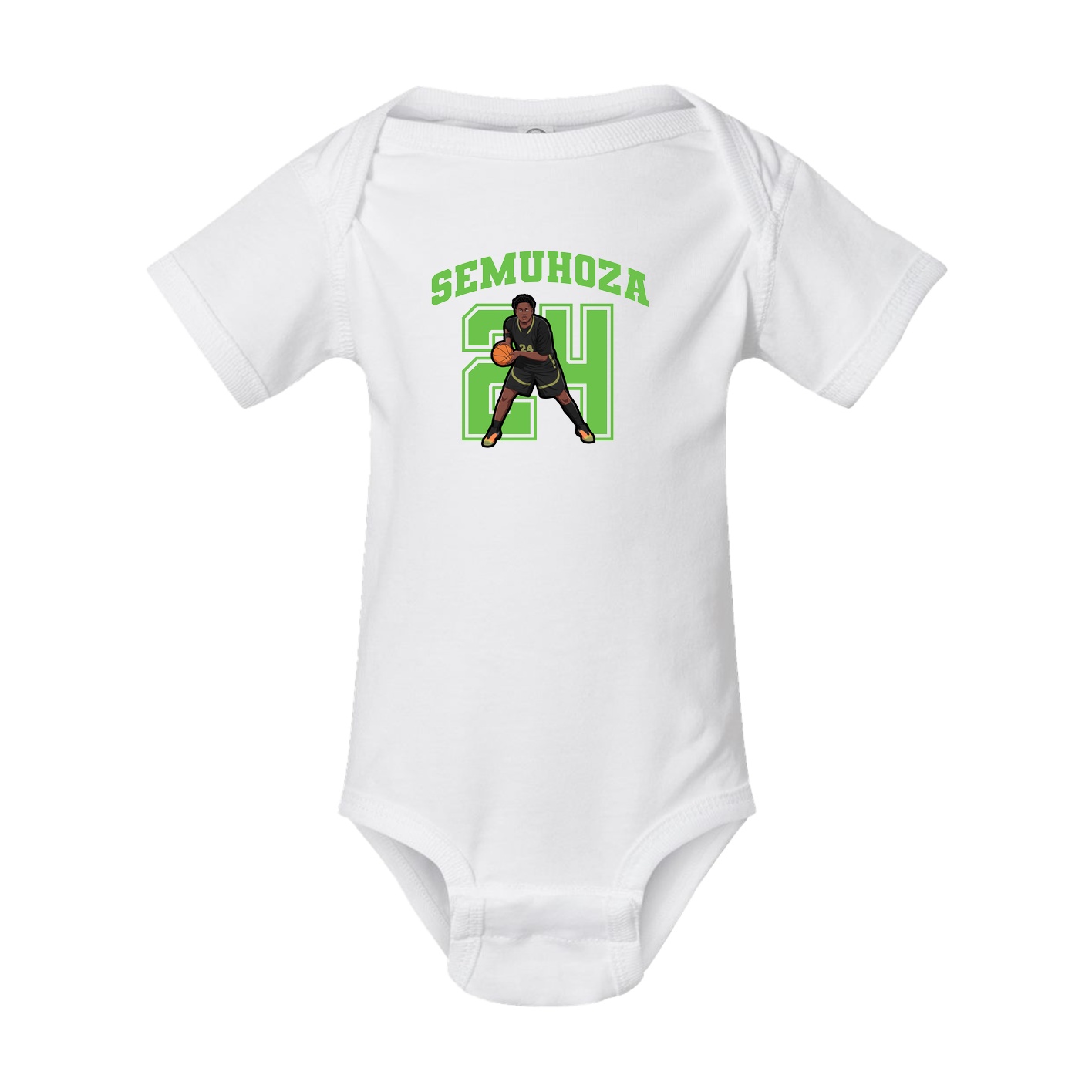 Baby Onesie — Number in White