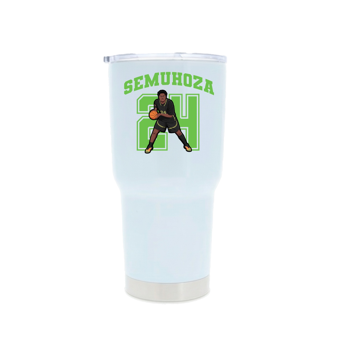 30oz Stainless Steel Tumbler — Number in White