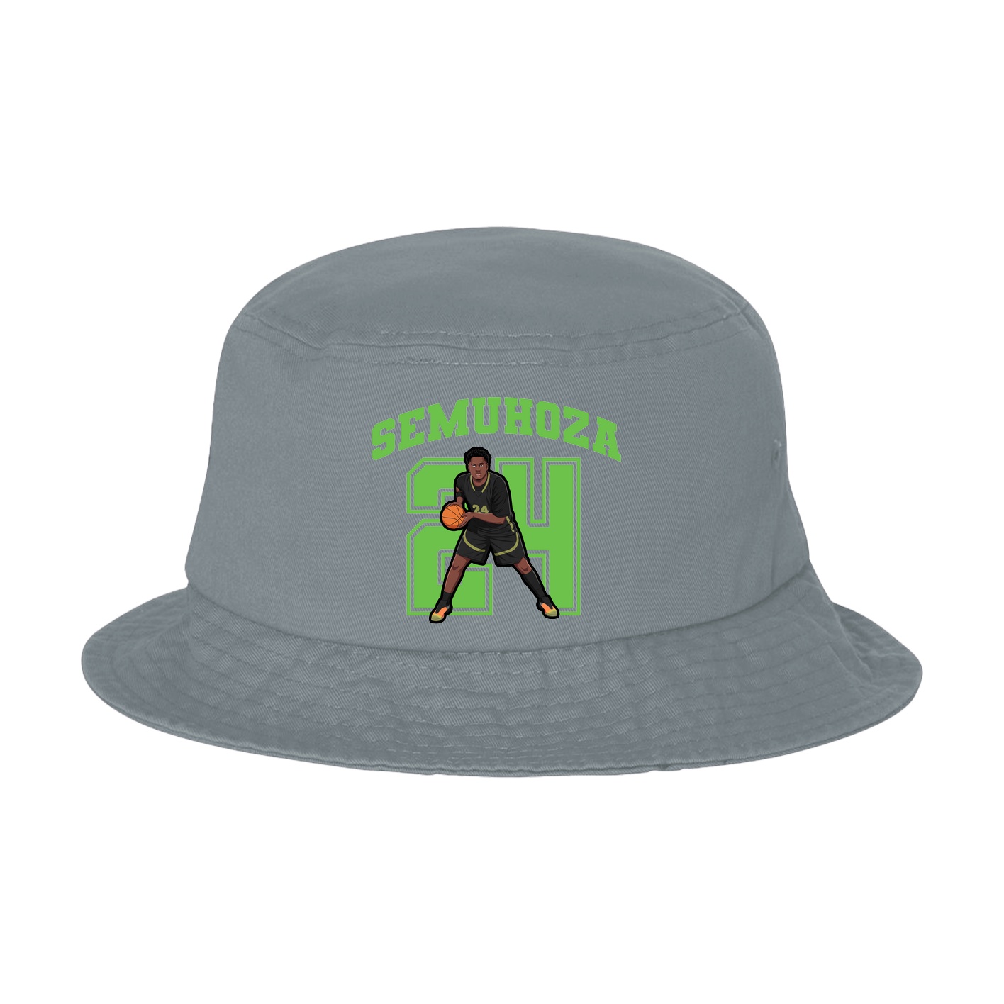 Bucket Cap — Number in Grey