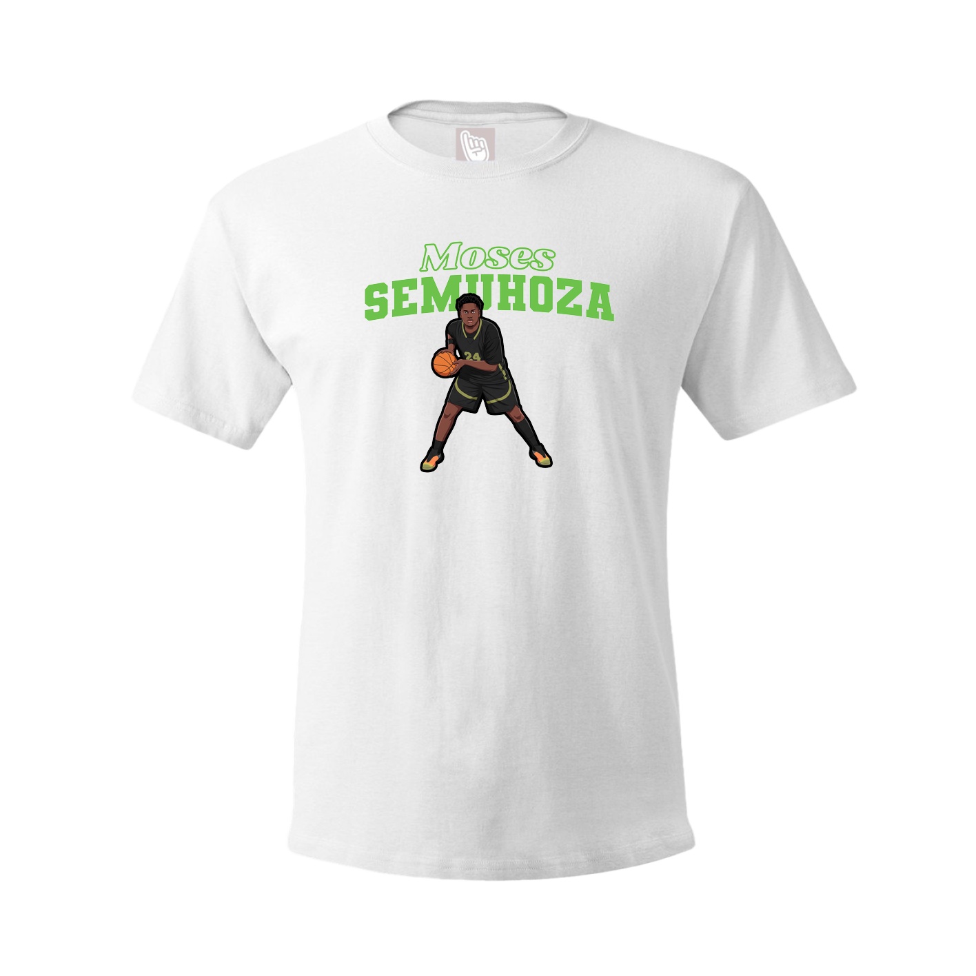 Youth Tee — Name Arch in White