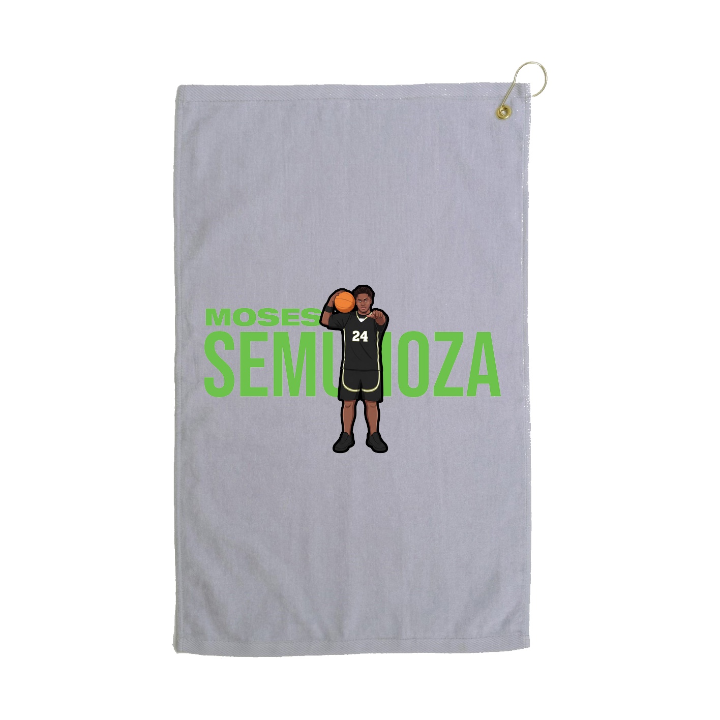 Golf Towel — Player Name in Grey
