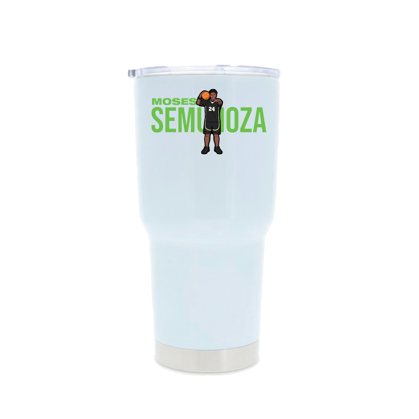 30oz Stainless Steel Tumbler — Player Name in White