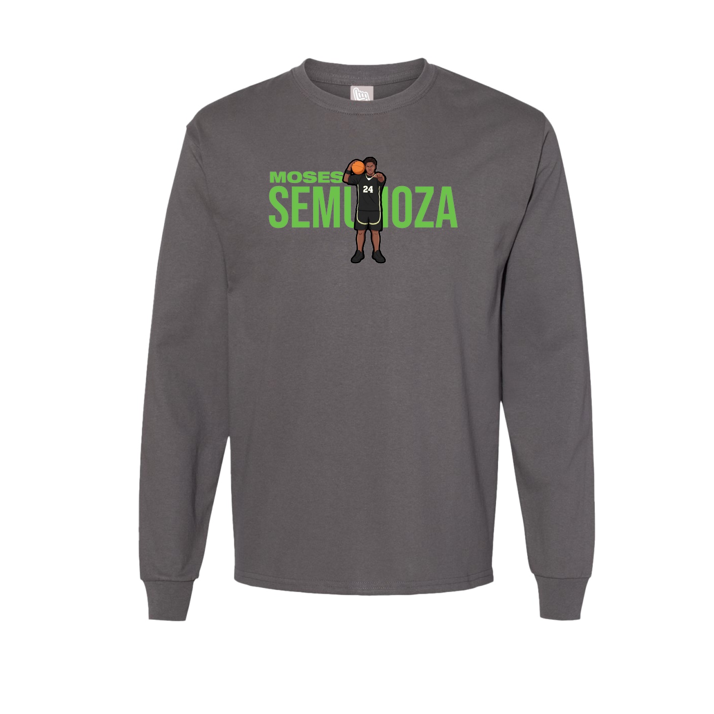Long Sleeve Tee — Player Name in Grey