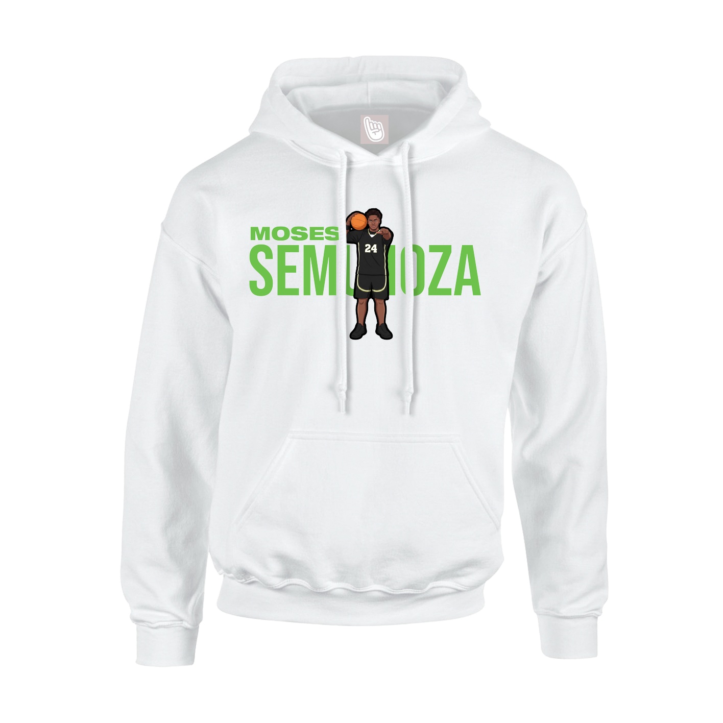 Youth Hoodie — Player Name in White