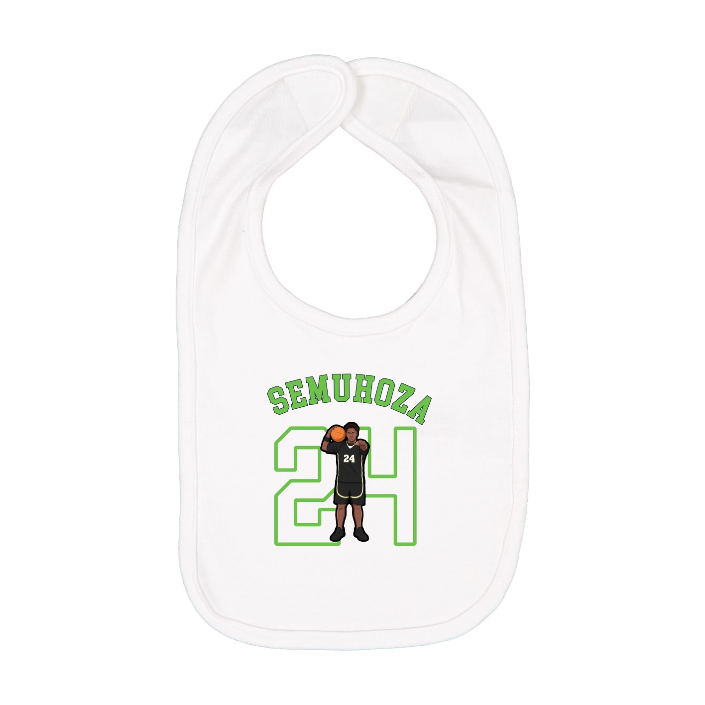 Infant Bib — Shirsey Arch in White