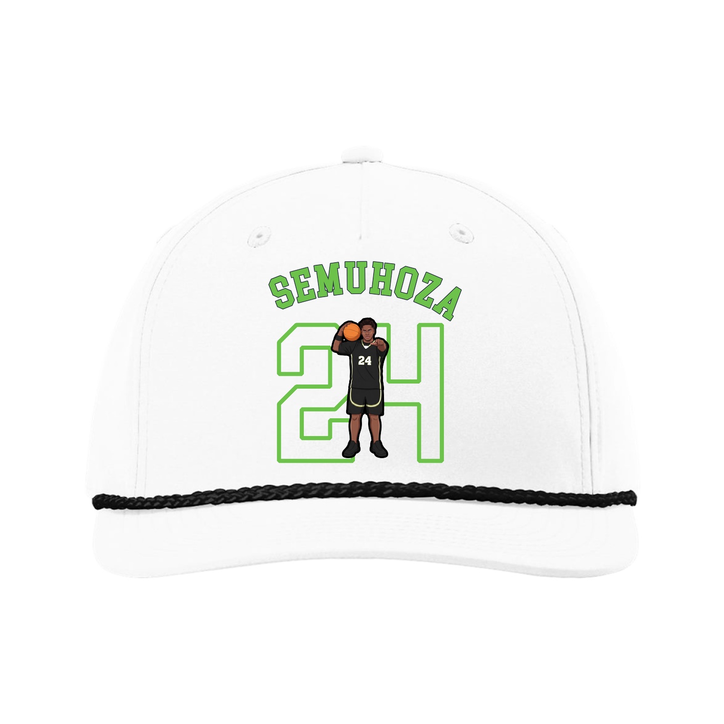 Five-Panel Classic Rope Cap — Shirsey Arch in White