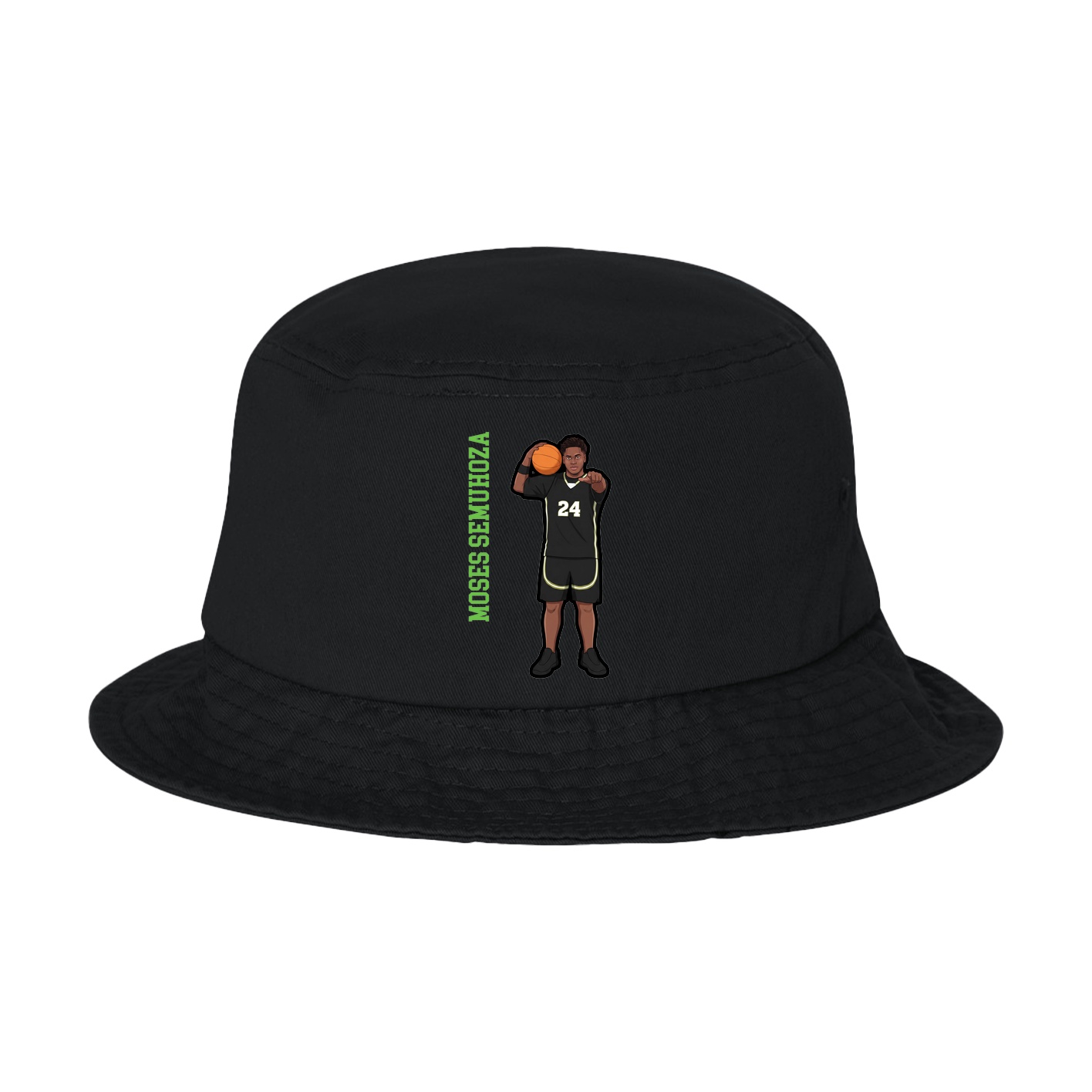 Bucket Cap — Name Vertical in Black