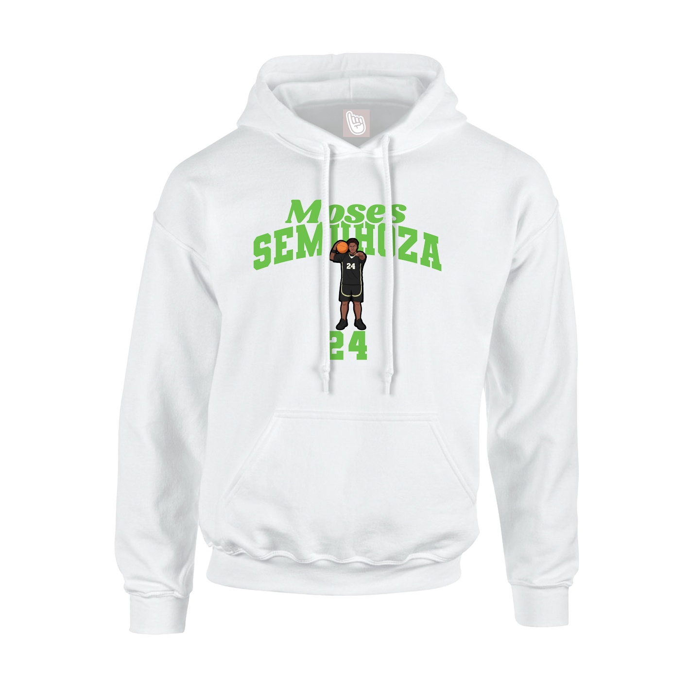 Hoodie — Signature Arch in White