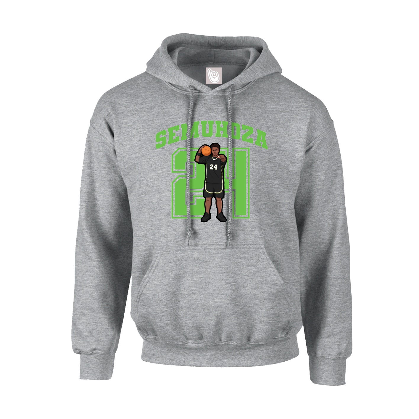 Hoodie — Number in Grey