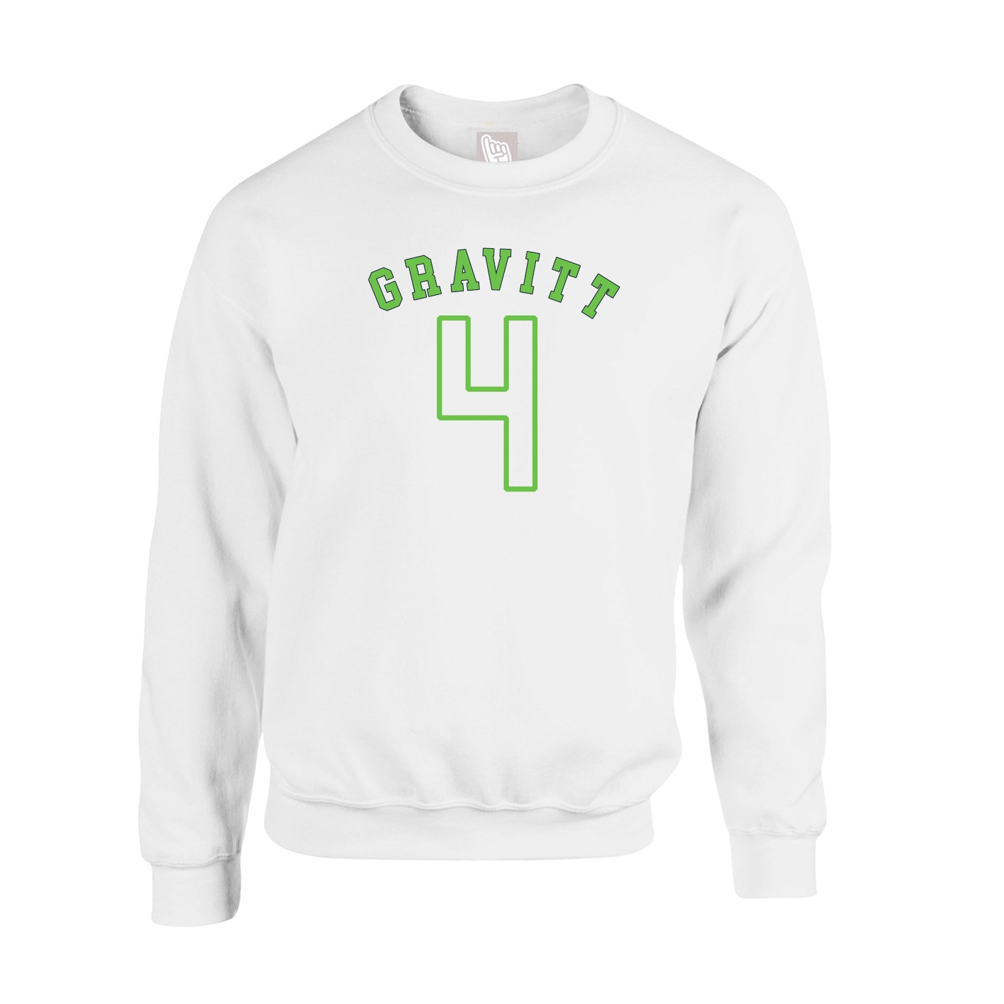 Fleece Crew — Shirsey Arch in White
