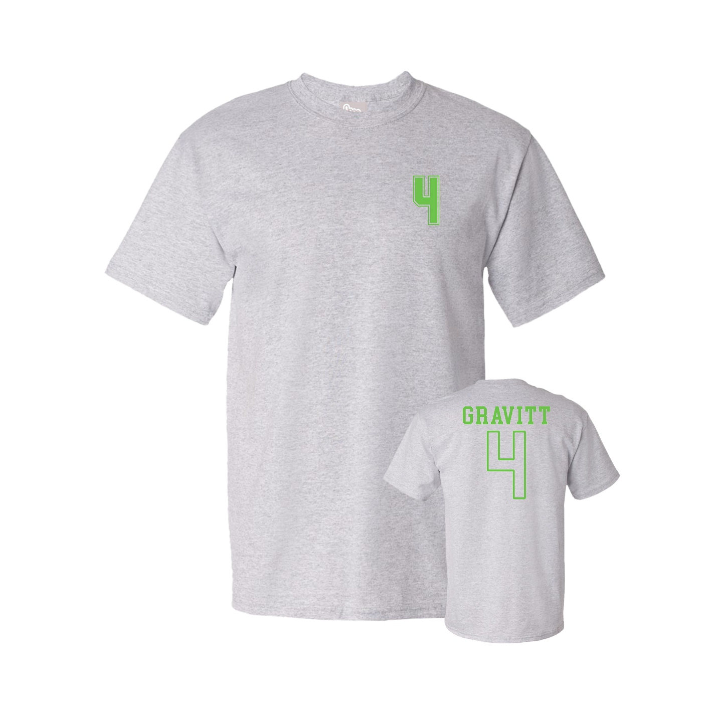Youth Tee — Chest Back in Grey