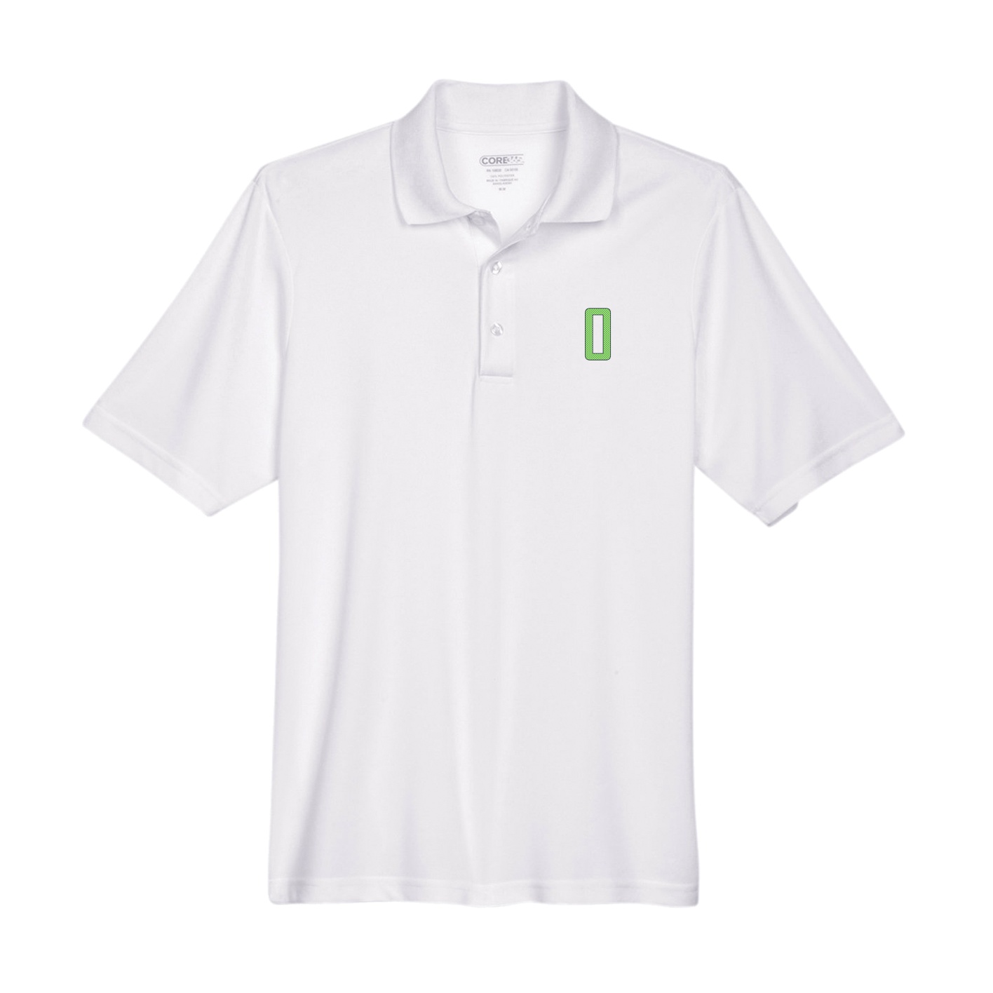 Performance Polo — Front Shirsy in White