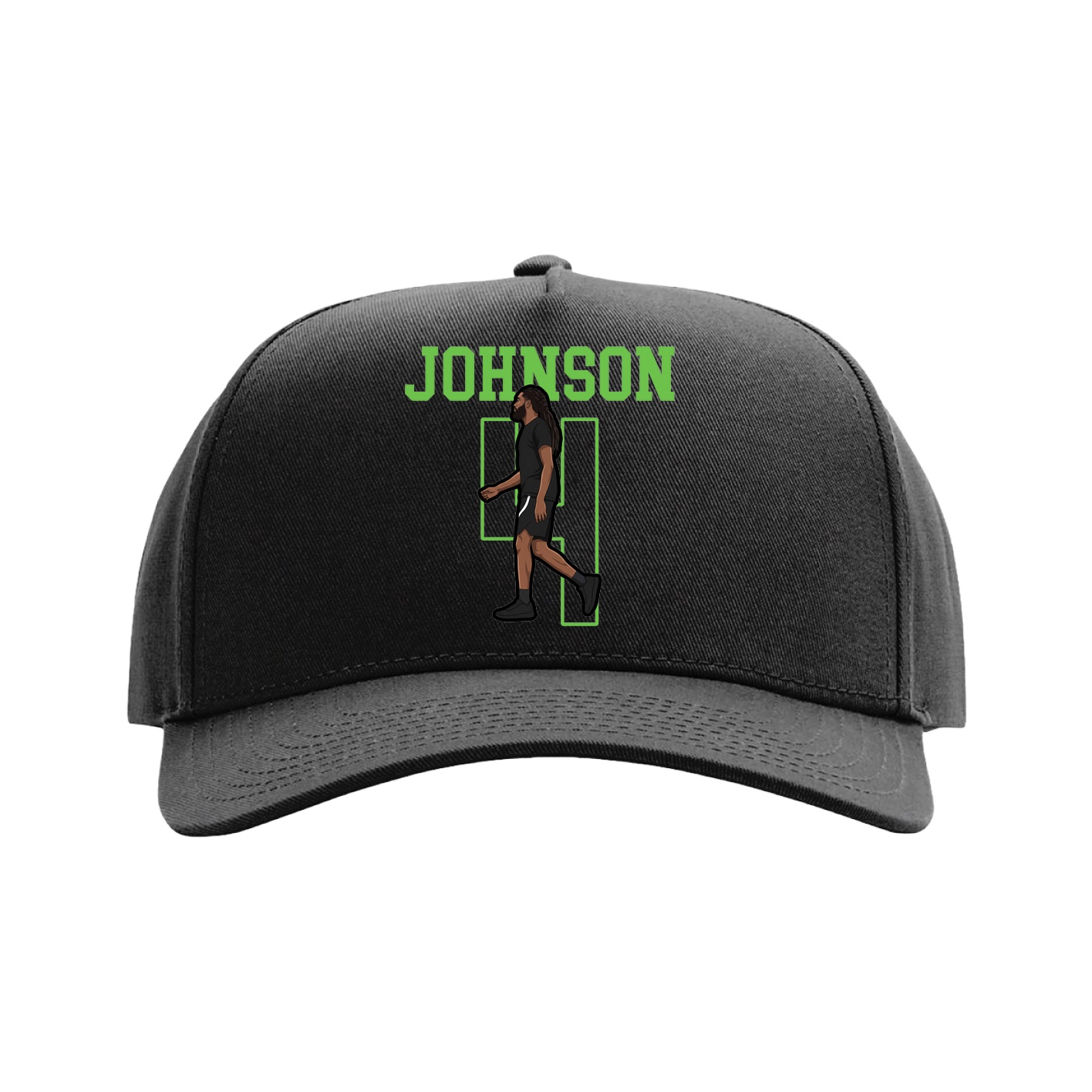 Full Fabric Five-Panel Champ Cap — Shirsey in Black