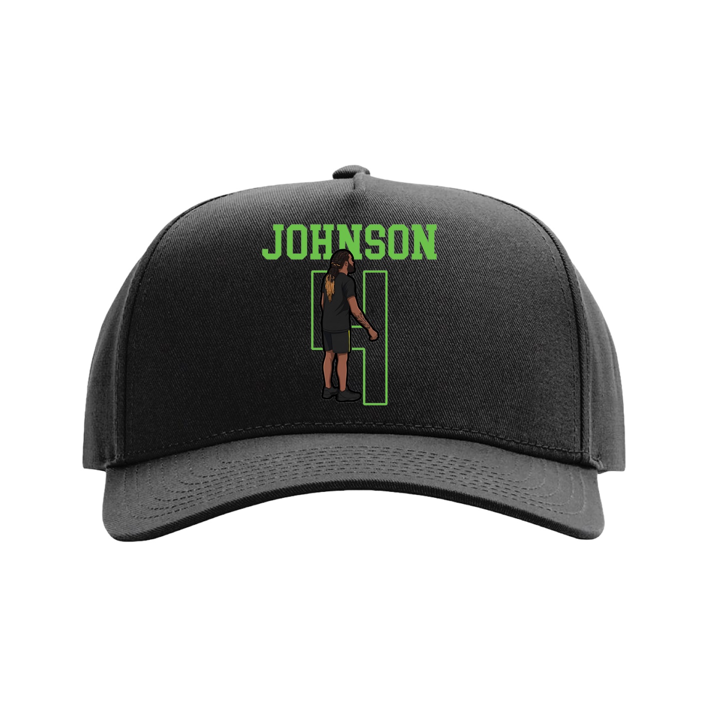 Full Fabric Five-Panel Champ Cap — Shirsey in Black