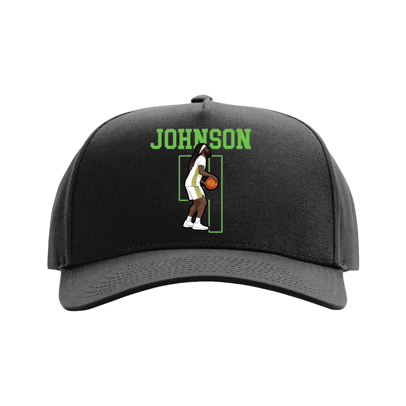 Full Fabric Five-Panel Champ Cap — Shirsey in Black