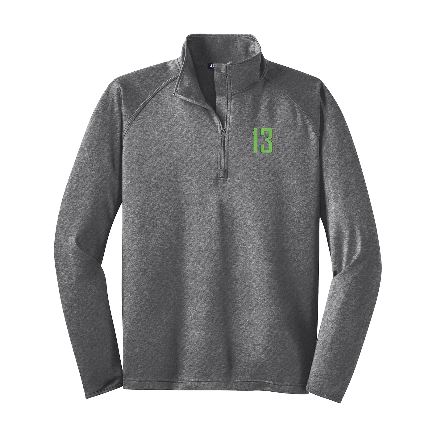 Q-Zip Pullover — Front Shirsy in Grey