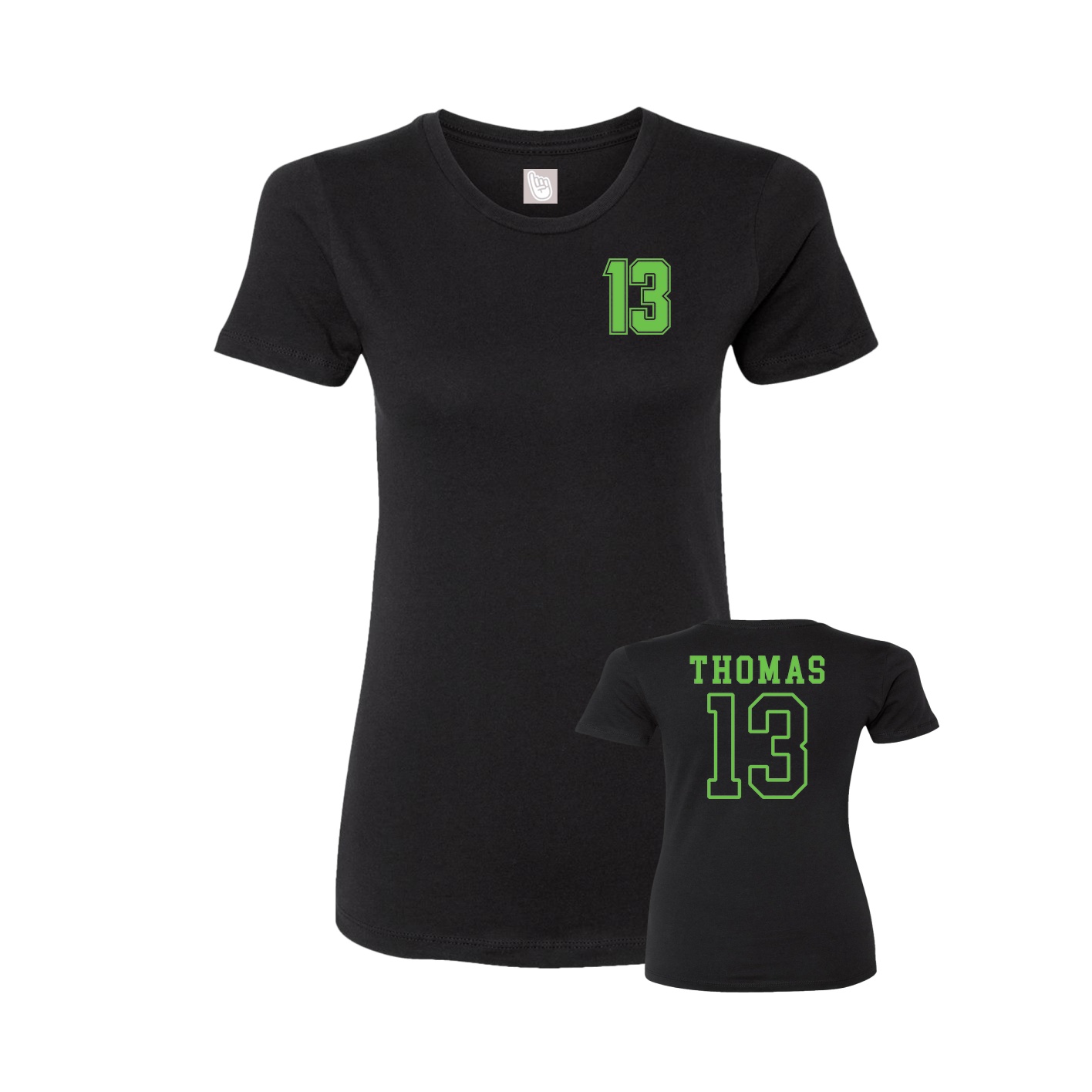 Fitted Women's Tee — Chest Back in Black