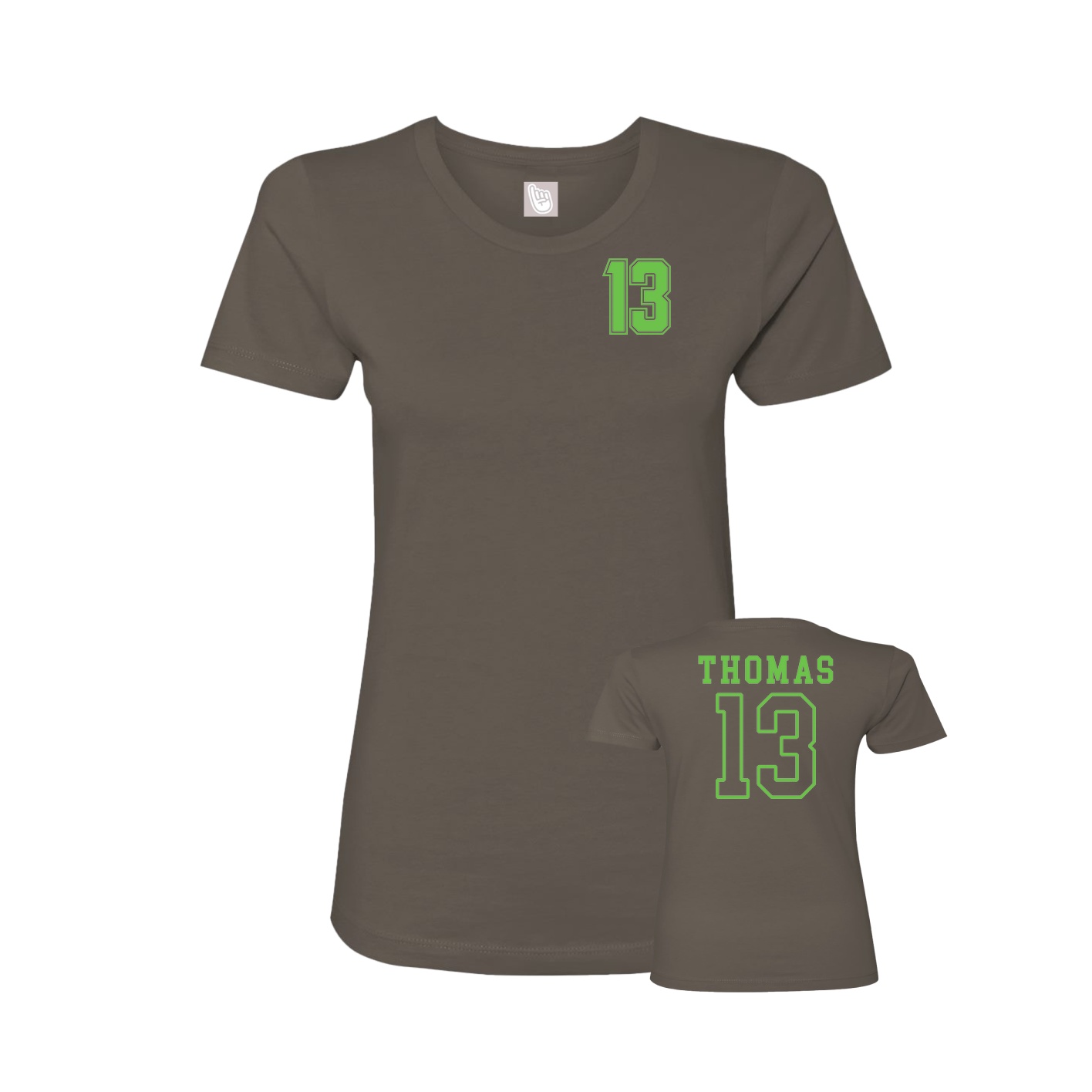 Fitted Women's Tee — Chest Back in Grey