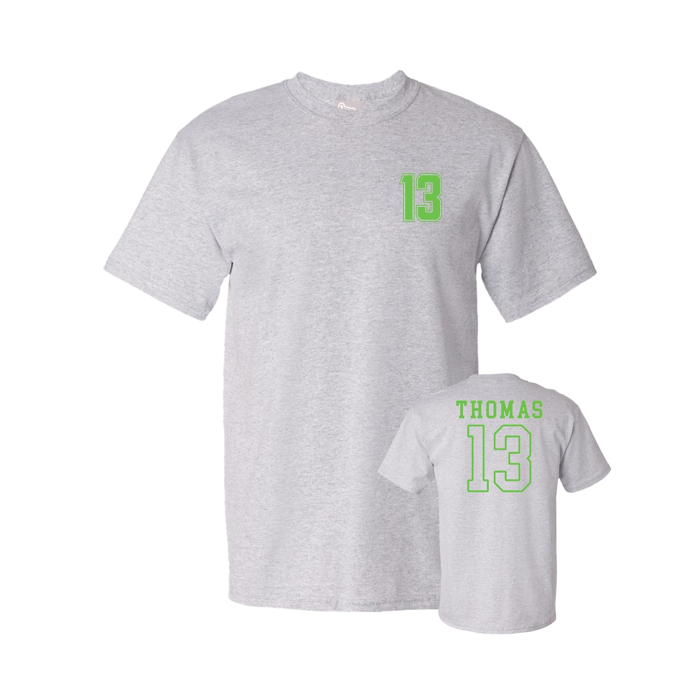 Youth Tee — Chest Back in Grey