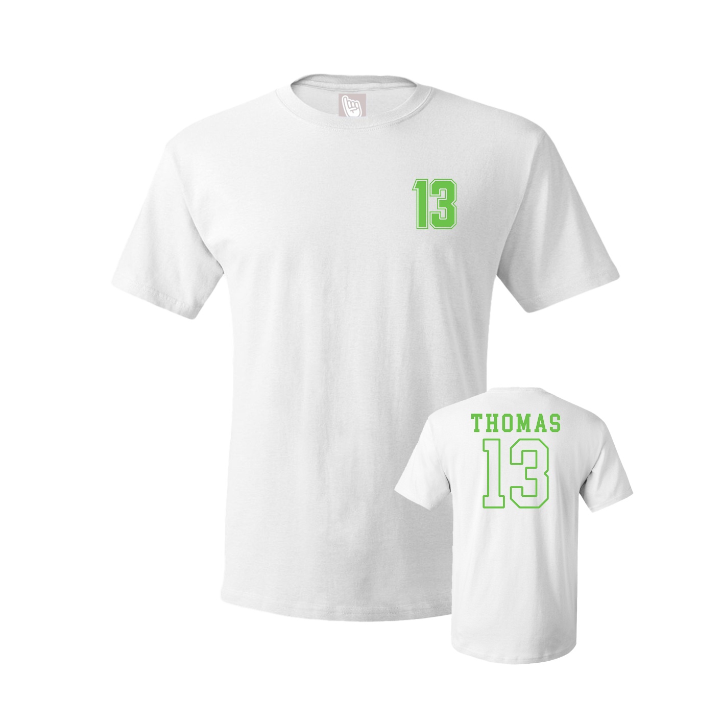 Youth Tee — Chest Back in White