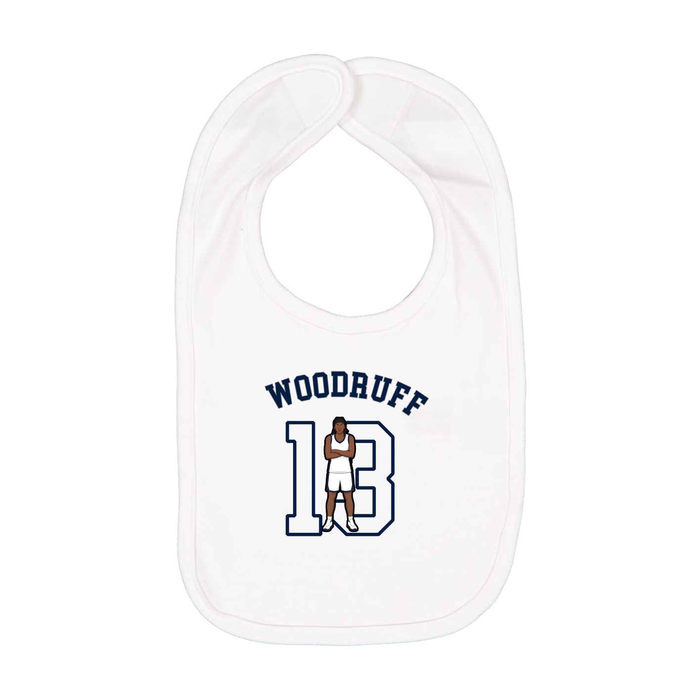 Infant Bib — Shirsey Arch in White