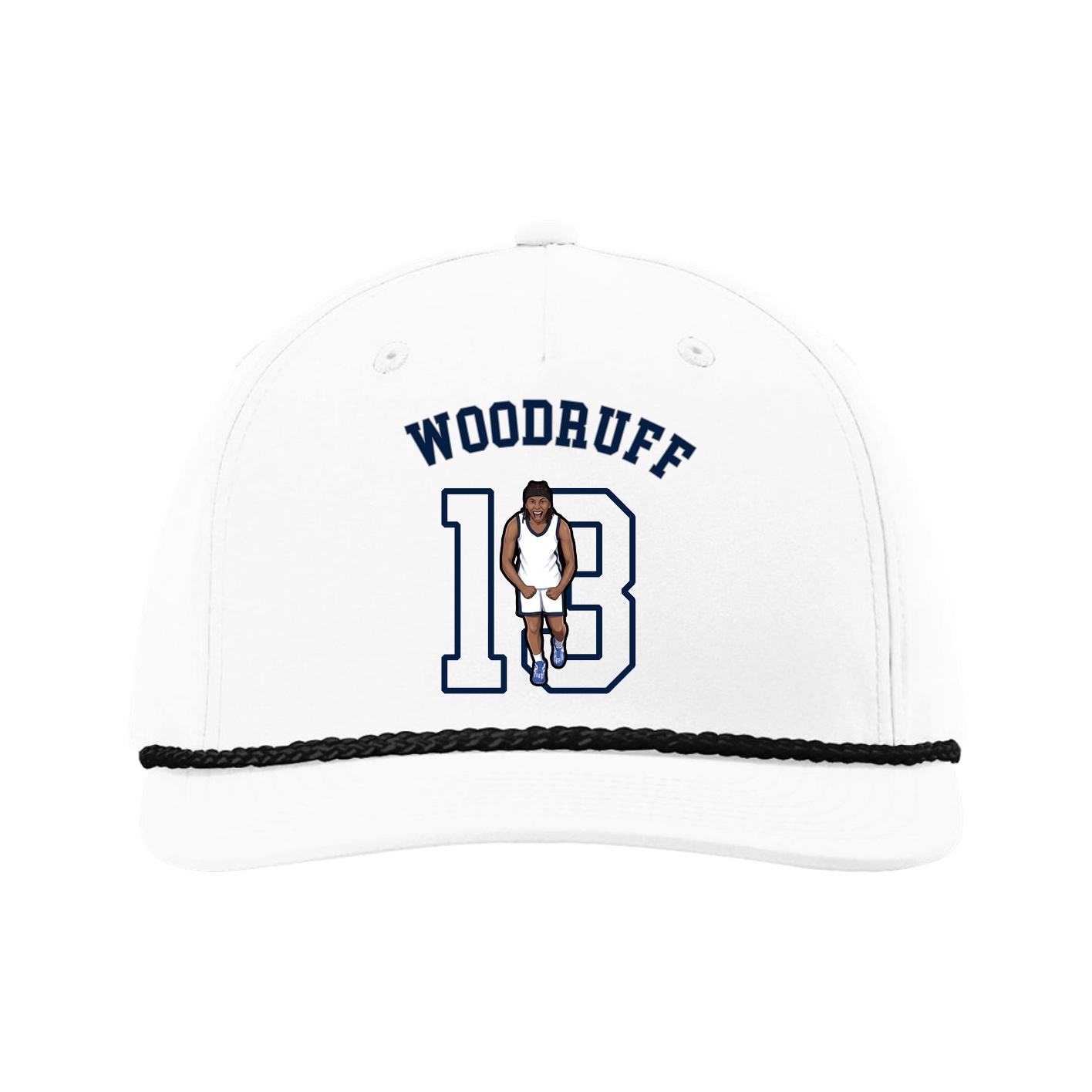 Five-Panel Classic Rope Cap — Shirsey Arch in White