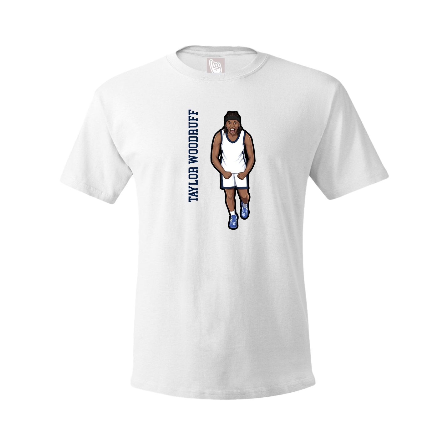 Tee — Name Vertical in White