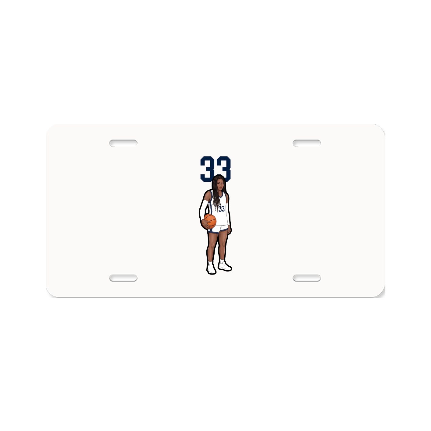 License Plate — Number Top in Classic