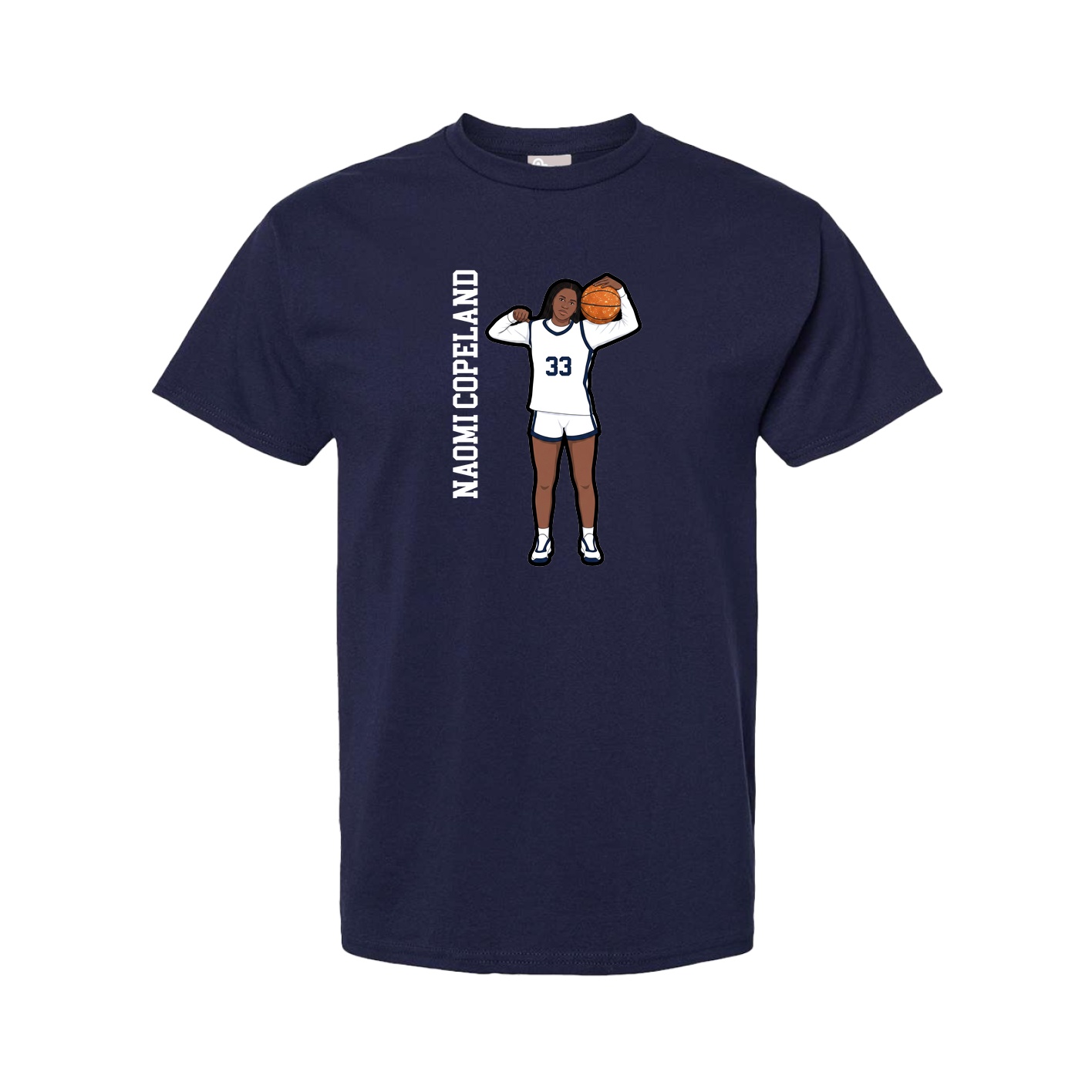Tee — Name Vertical in Navy
