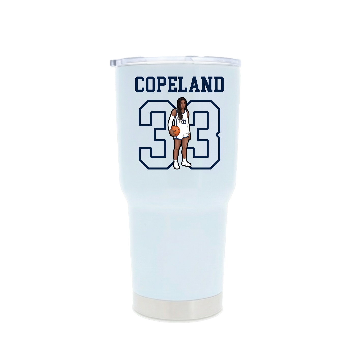 30oz Stainless Steel Tumbler — Shirsey in White
