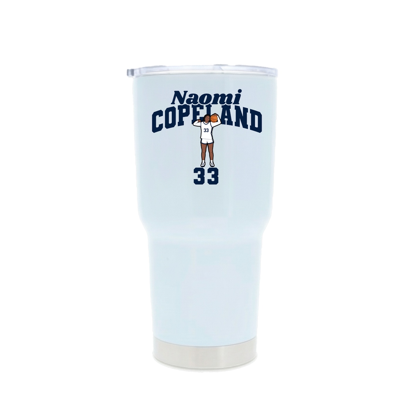 30oz Stainless Steel Tumbler — Signature Arch in White