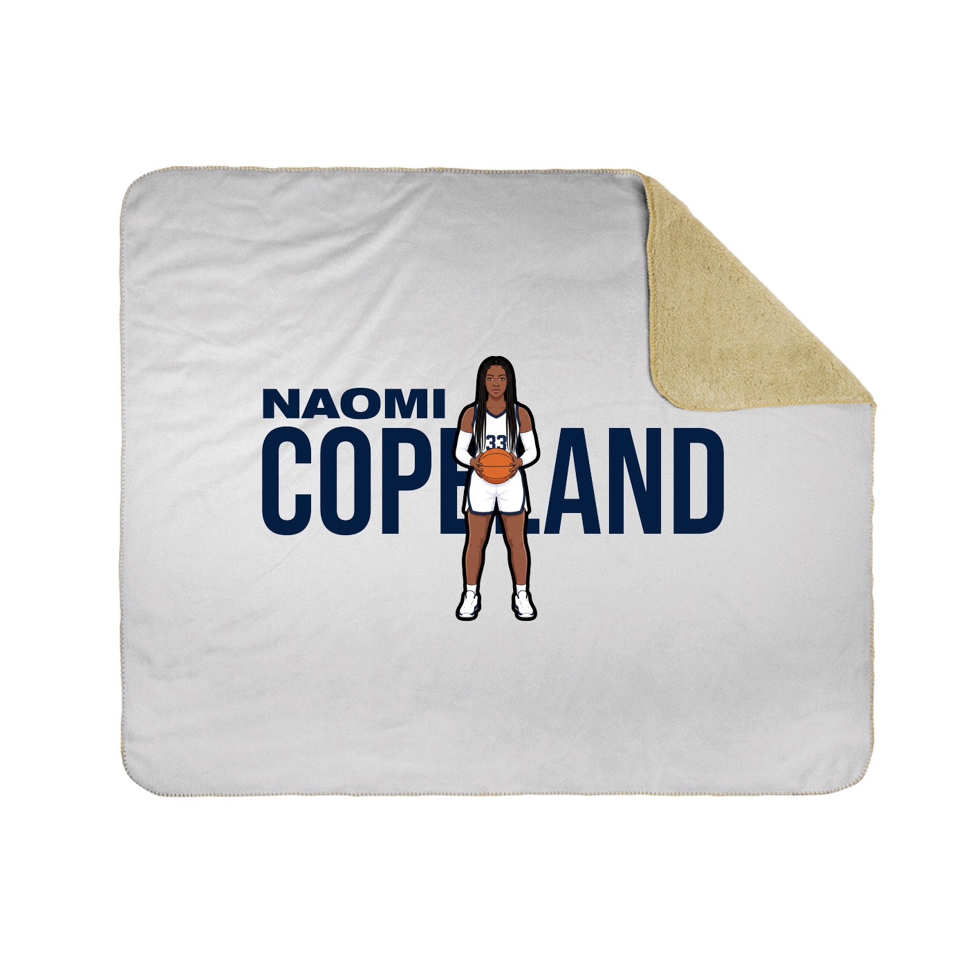 Throw Blanket — Player Name in White