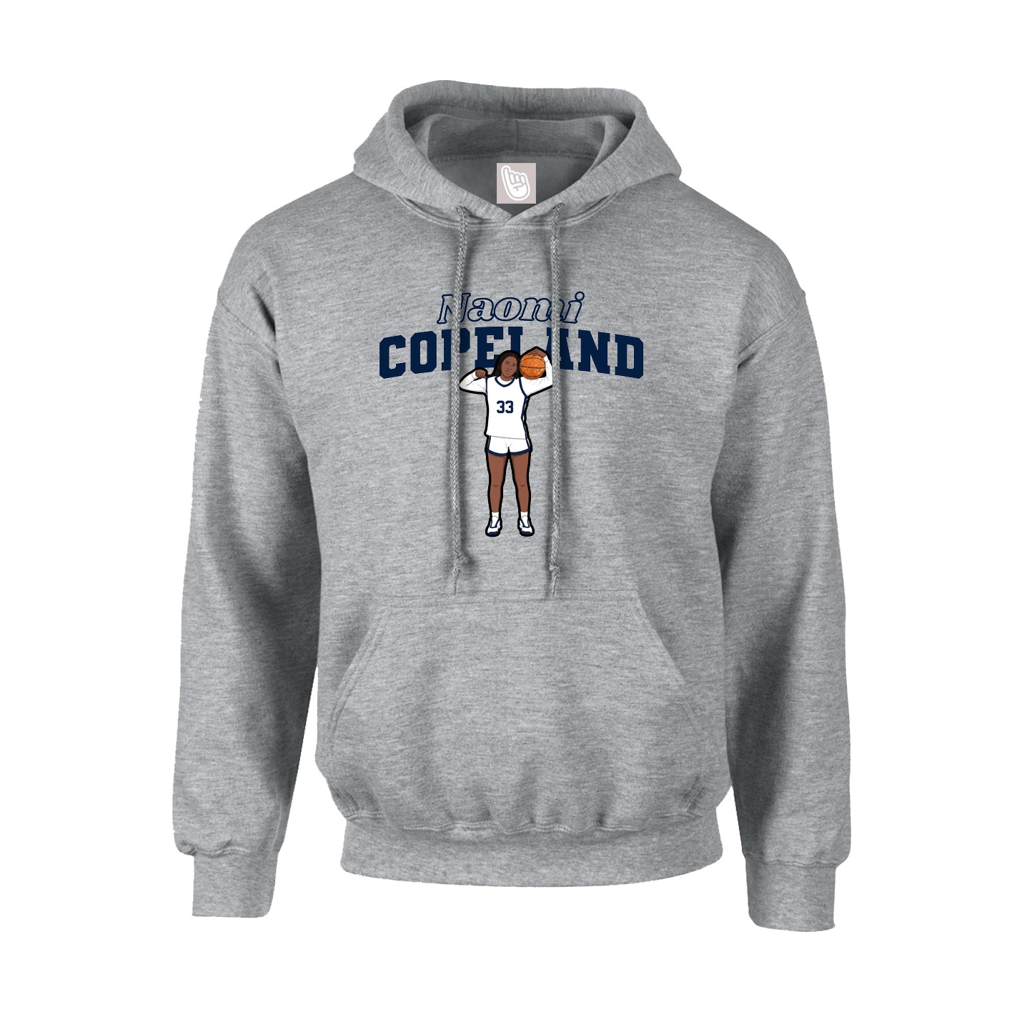 Hoodie — Name Arch in Grey