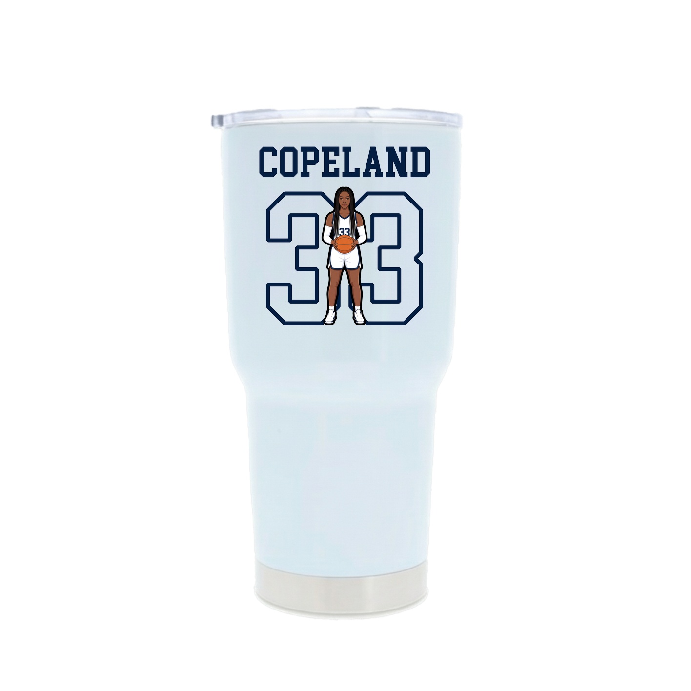 30oz Stainless Steel Tumbler — Shirsey in White